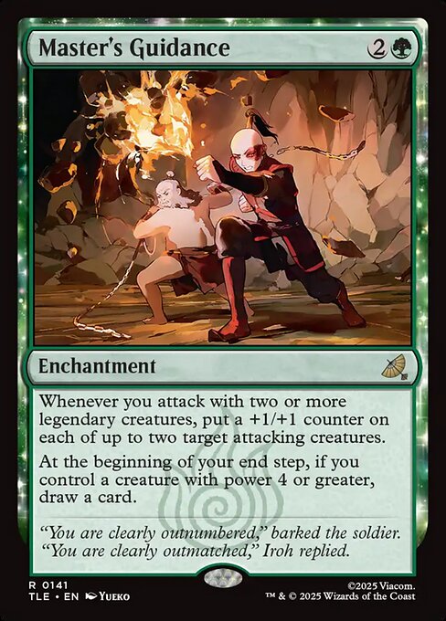 師匠の導き (Master's Guidance) - Avatar: The Last Airbender Eternal (#141) - Illustrated by Yueko - Magic: The Gathering Card