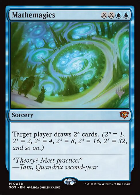 Matemagia (Mathemagics) - Secrets of Strixhaven (#58) - Illustrated by Liiga Smilshkalne - Magic: The Gathering Card