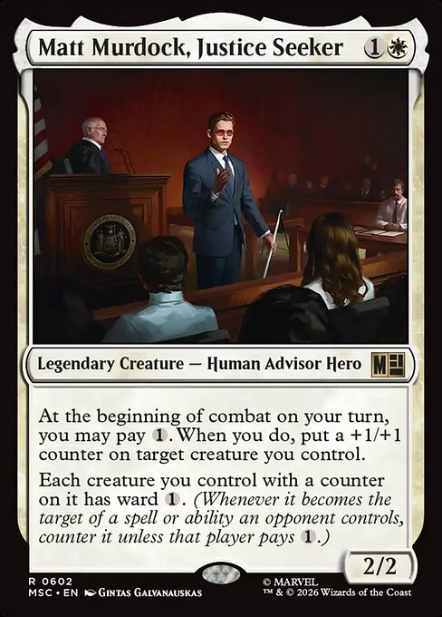 Matt Murdock, Justice Seeker - Marvel Super Heroes Commander Magic card