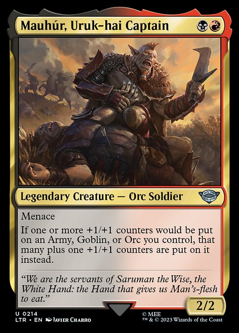 Mauhúr, Uruk-hai Captain - The Lord of the Rings: Tales of Middle-earth Magic card