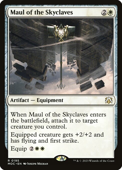 Maul of the Skyclaves - March of the Machine Commander (#195) - Illustrated by Joseph Meehan - Magic: The Gathering Card