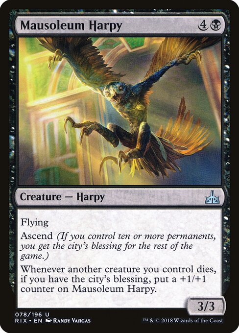 Mausoleum Harpy - Rivals of Ixalan Magic card