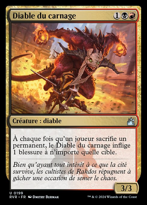 Diabo do Pandemônio (Mayhem Devil) - Ravnica Remastered (#199) - Illustrated by Dmitry Burmak - Magic: The Gathering Card