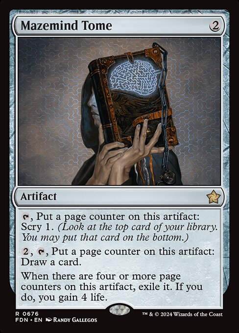 Mazemind Tome - Foundations (#676) - Illustrated by Randy Gallegos - Magic: The Gathering Card