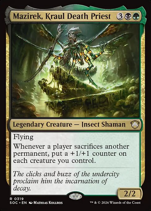 Mazirek, Kraul Death Priest - Secrets of Strixhaven Commander (#319) - Illustrated by Mathias Kollros - Magic: The Gathering Card