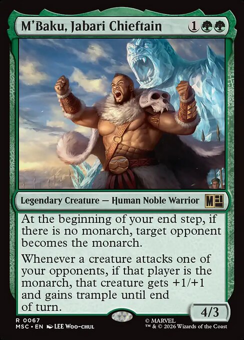 M'Baku, Jabari Chieftain - Marvel Super Heroes Commander Magic card