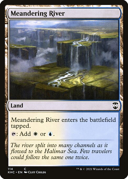 Meandering River - Kaldheim Commander (#114) - Illustrated by Cliff Childs - Magic: The Gathering Card