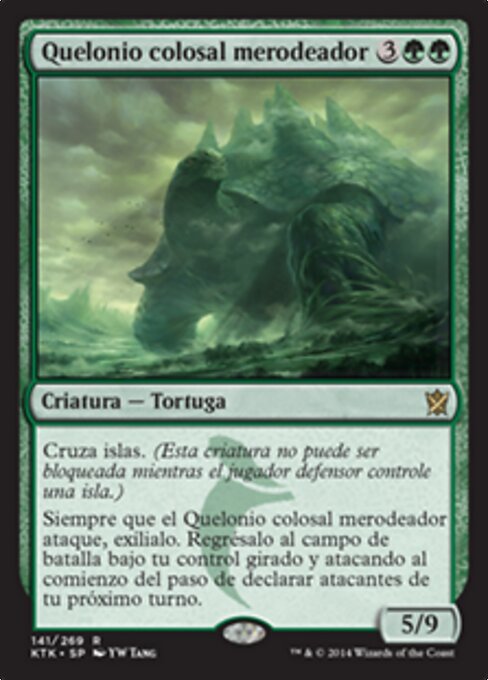 Quelonio colosal merodeador (Meandering Towershell) - Khans of Tarkir (#141) - Illustrated by YW Tang - Magic: The Gathering Card