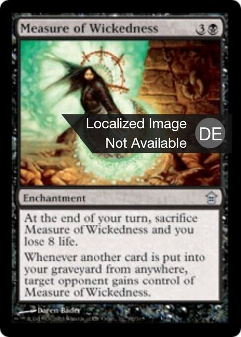悪意の度量 (Measure of Wickedness) - Saviors of Kamigawa (#82) - Illustrated by Daren Bader - Magic: The Gathering Card