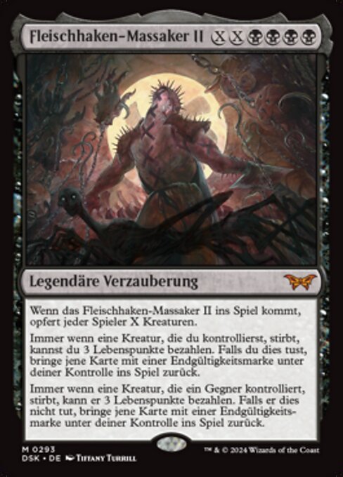 Fleischhaken-Massaker II (Meathook Massacre II) - Duskmourn: House of Horror (#293) - Illustrated by Tiffany Turrill - Magic: The Gathering Card