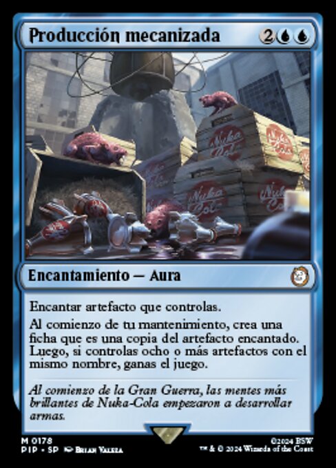 Producción mecanizada (Mechanized Production) - Fallout (#178) - Illustrated by Brian Valeza - Magic: The Gathering Card