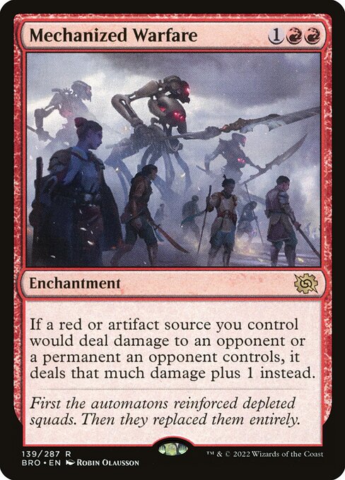 Mechanized Warfare - The Brothers' War Magic card