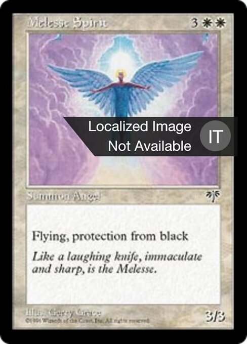 Spirito di Melesse (Melesse Spirit) - Mirage (#27) - Illustrated by Gerry Grace - Magic: The Gathering Card