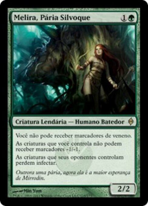 Melira, Pária Silvoque (Melira, Sylvok Outcast) - New Phyrexia (#115) - Illustrated by Min Yum - Magic: The Gathering Card