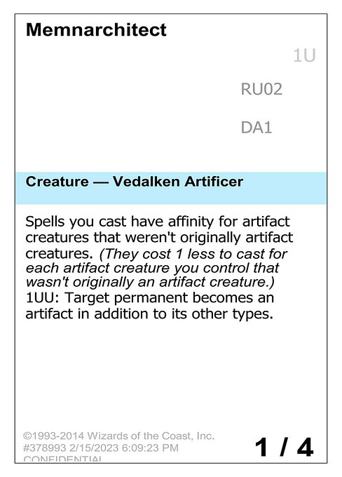 Memnarchitect - Unknown Event Magic card
