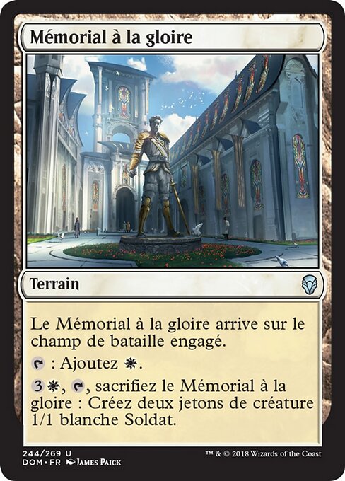 Monumento alla Gloria (Memorial to Glory) - Foundations Jumpstart (#772) - Illustrated by James Paick - Magic: The Gathering Card