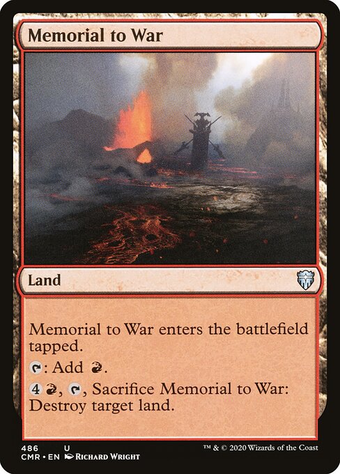 Memorial to War - Commander Legends Magic card