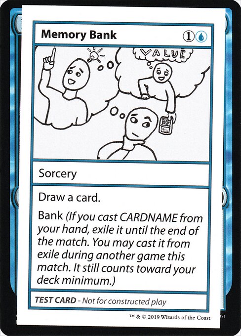 Memory Bank - Mystery Booster Playtest Cards 2021 (#27) - Illustrated by Pete White - Magic: The Gathering Card
