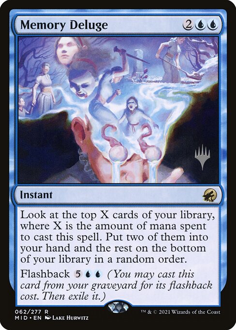 Lluvia de recuerdos (Memory Deluge) - Innistrad: Midnight Hunt (#337) - Illustrated by Lake Hurwitz - Magic: The Gathering Card