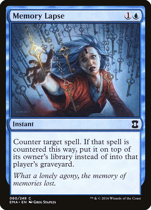 Memory Lapse - Eternal Masters (#60) - Illustrated by Greg Staples - Magic: The Gathering Card