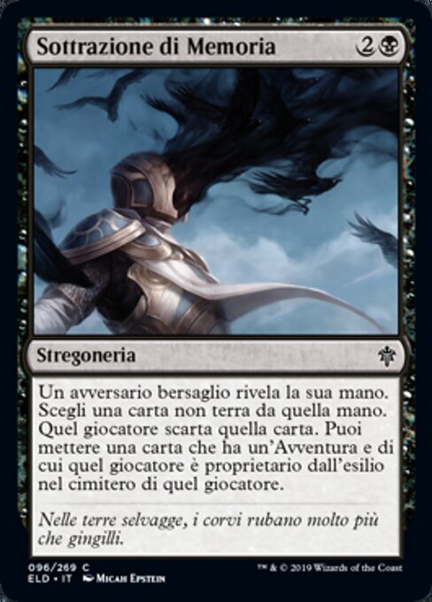 Gedankenraub (Memory Theft) - Throne of Eldraine (#96) - Illustrated by Micah Epstein - Magic: The Gathering Card