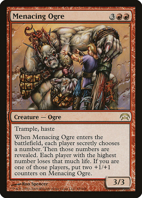 Menacing Ogre - Planechase (#59) - Illustrated by Ron Spencer - Magic: The Gathering Card