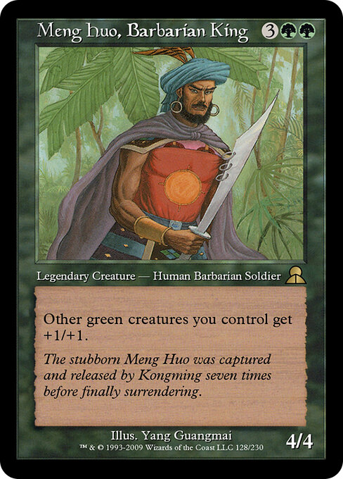 Meng Huo, Barbarian King - Masters Edition III (#128) - Illustrated by Yang Guangmai - Magic: The Gathering Card