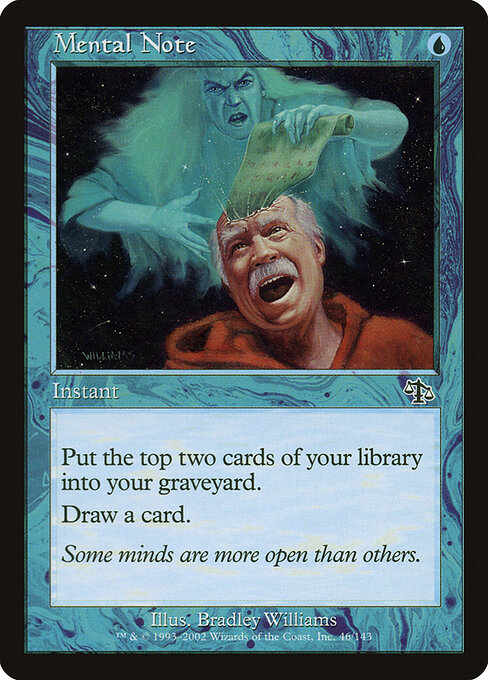 Mental Note - Judgment (#46) - Illustrated by Bradley Williams - Magic: The Gathering Card