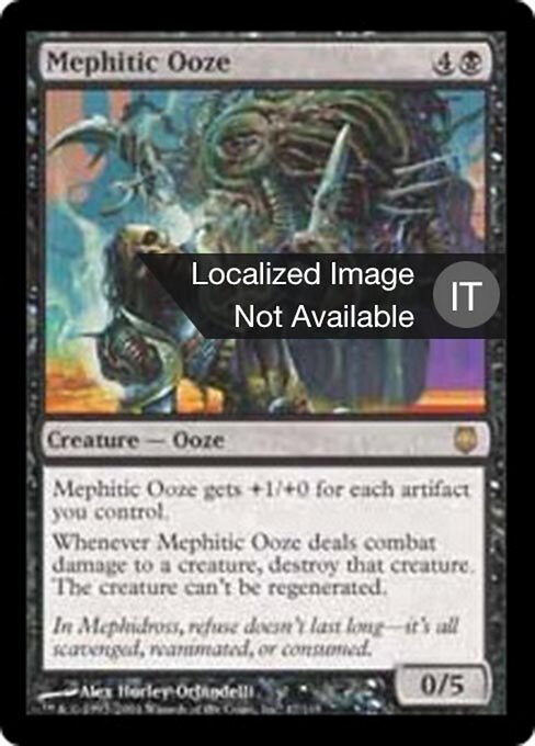 Pestverbreitendes Schlammwesen (Mephitic Ooze) - Darksteel (#47) - Illustrated by Alex Horley-Orlandelli - Magic: The Gathering Card