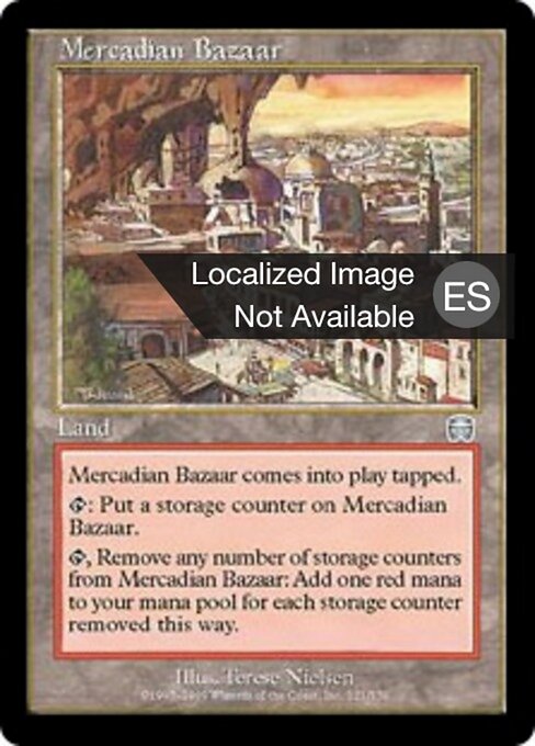 Bazar de Mercadia (Mercadian Bazaar) - Mercadian Masques (#321) - Illustrated by Terese Nielsen - Magic: The Gathering Card