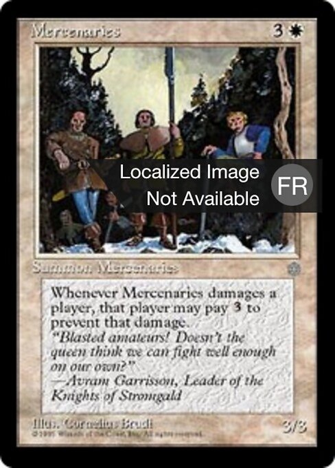 Mercenaires (Mercenaries) - Ice Age (#44) - Illustrated by Cornelius Brudi - Magic: The Gathering Card
