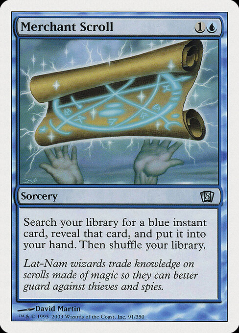 Merchant Scroll - Eighth Edition Magic card