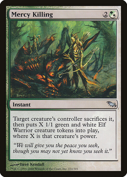 Mercy Killing - Shadowmoor (#231) - Illustrated by Dave Kendall - Magic: The Gathering Card