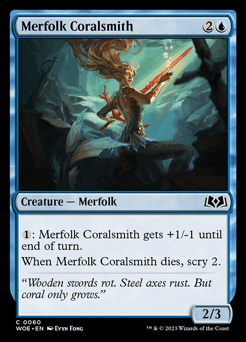 Merfolk Coralsmith - Wilds of Eldraine Magic card