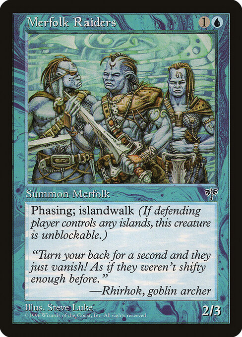 Merfolk Raiders - Mirage Magic card