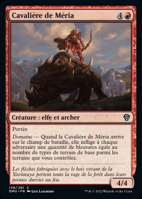 Cavalière de Méria (Meria's Outrider) - Dominaria United (#138) - Illustrated by Lius Lasahido - Magic: The Gathering Card