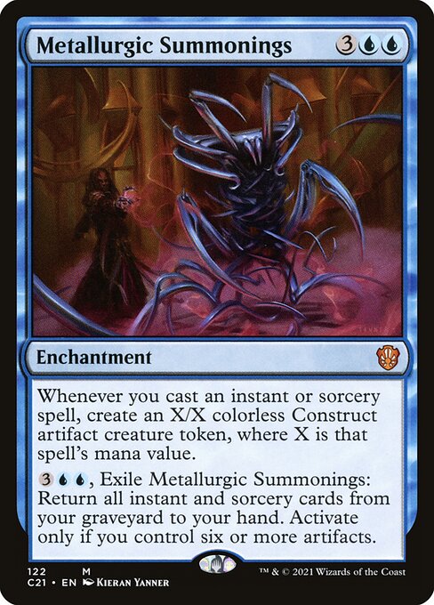 Metallurgic Summonings - Commander 2021 (#122) - Illustrated by Kieran Yanner - Magic: The Gathering Card