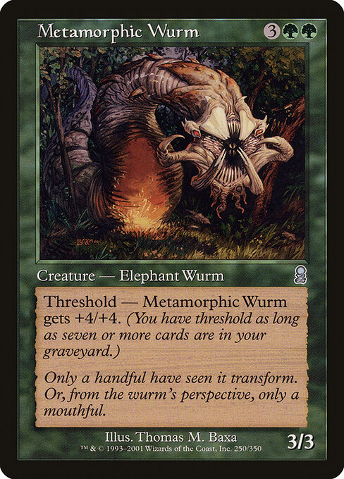 Metamorphic Wurm - Odyssey Magic card