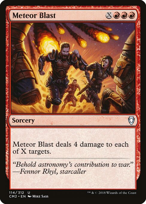 Meteor Blast - Commander Anthology Volume II (#114) - Illustrated by Mike Sass - Magic: The Gathering Card