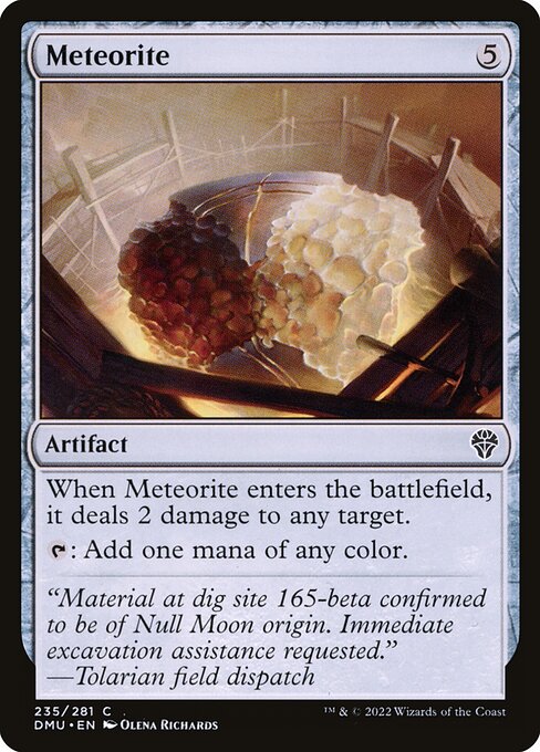 Meteorite - Dominaria United (#235) - Illustrated by Olena Richards - Magic: The Gathering Card