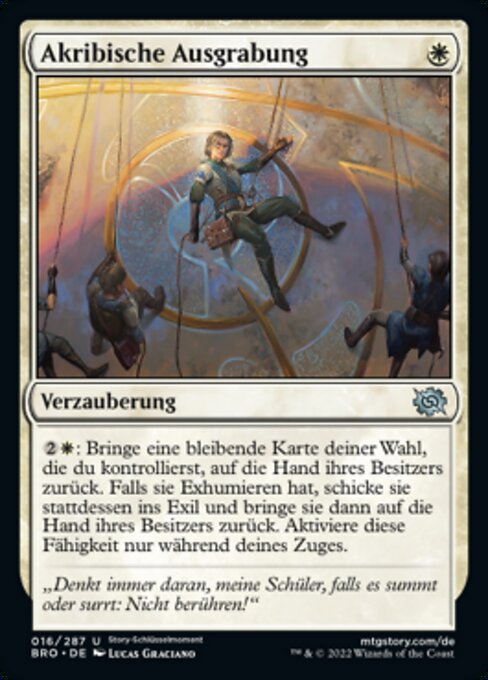 Scavo Meticoloso (Meticulous Excavation) - The Brothers' War (#16) - Illustrated by Lucas Graciano - Magic: The Gathering Card