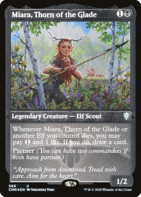 林地棘刺米娅拉 (Miara, Thorn of the Glade) - Commander Legends (#133) - Illustrated by Johannes Voss - Magic: The Gathering Card