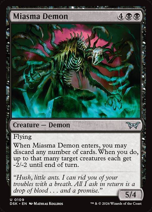 Miasma Demon - Duskmourn: House of Horror Magic card