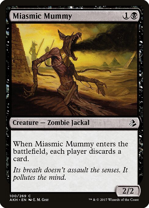 Momia del miasma (Miasmic Mummy) - Amonkhet (#100) - Illustrated by E. M. Gist - Magic: The Gathering Card
