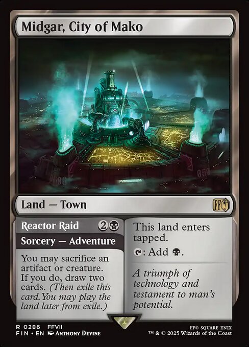 Midgar, City of Mako // Reactor Raid - Final Fantasy Magic card