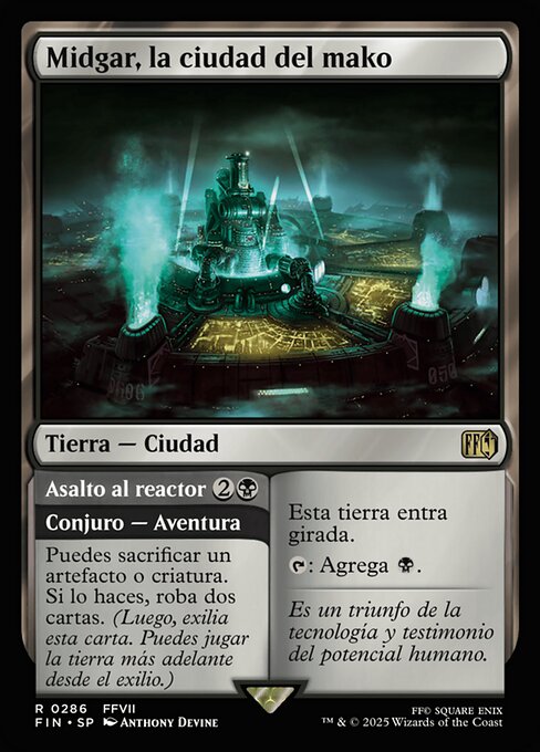 Midgar, City of Mako // Reactor Raid - Final Fantasy (#286) - Illustrated by Anthony Devine - Magic: The Gathering Card