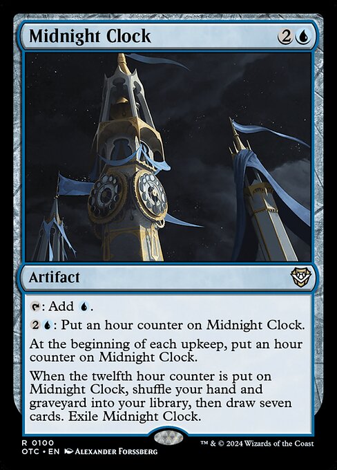Midnight Clock - Outlaws of Thunder Junction Commander Magic card