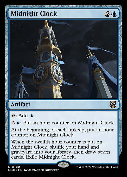 Midnight Clock - Modern Horizons 3 Commander (#189) - Illustrated by Alexander Forssberg - Magic: The Gathering Card