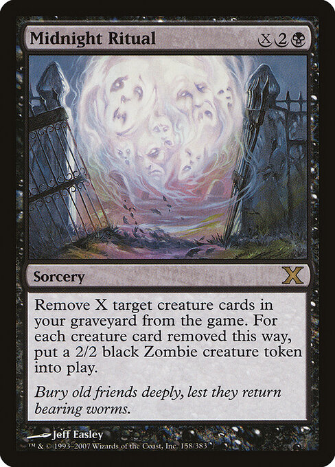 Midnight Ritual - Tenth Edition (#158) - Illustrated by Jeff Easley - Magic: The Gathering Card