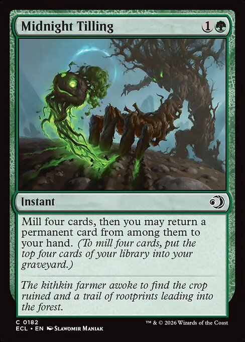 Midnight Tilling - Lorwyn Eclipsed Magic card